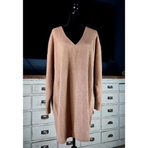 Madewell V-Neck Ribbed Relaxed Sweater Dress L